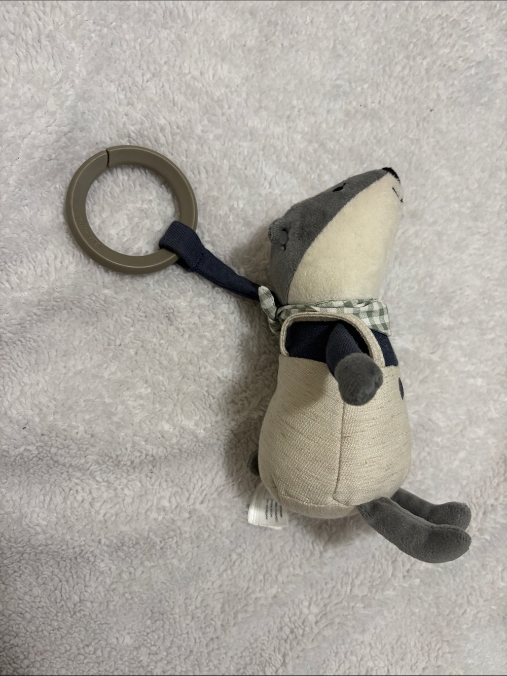 Jellycat Little Rambler Badger Rattle - Picture 7 of 7